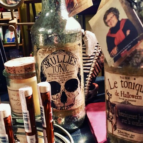 spooky items are for sale in the gift shop of the Haunted Whaley House in San Diego's Old Town